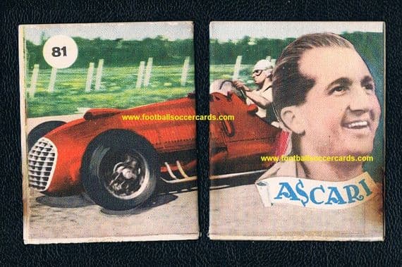 1953 Vecchi Ascari 81 "Sport Magico" card booklet BETTER
