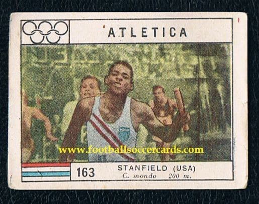 1954 Andy Stanfield USA 2x Gold Medal Olympics 1952 USA sprint legend VAV card from Italy