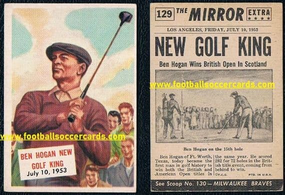 1954 Ben Hogan Topps Scoop card New Golf King, v. faint crease LOW PRICE