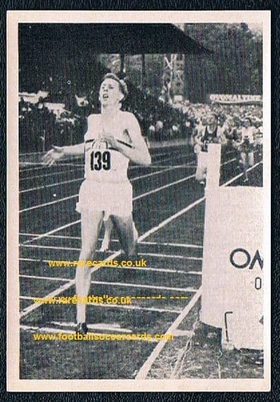 1954 OK Gum Roger Bannister 4 minute mile UNused miraculously free of glue rarity