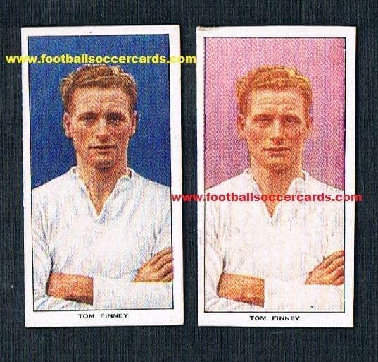 1954 PROOF & regular, a pair Tom Finney British Automatic cards Preston England only 1 proof known!