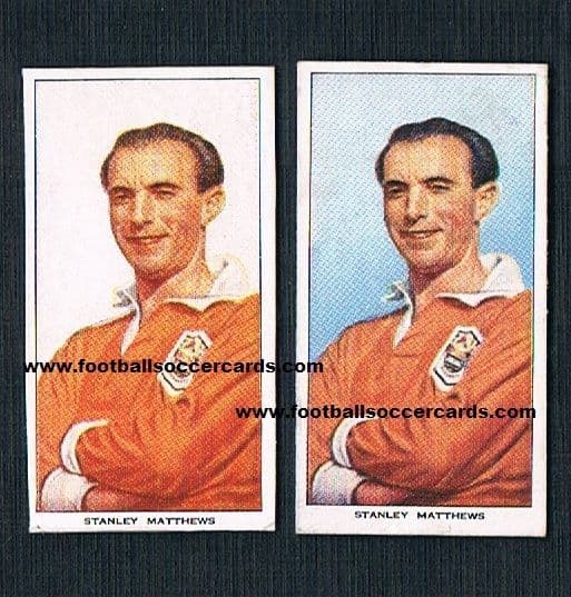 1954 PROOF & regular pair Stanley Matthews cards British Automatic weighing machines - only 1 known!