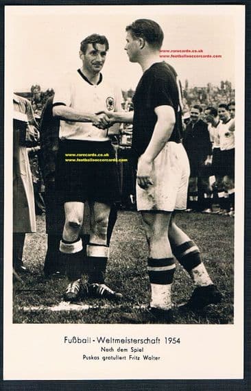1954 Puskas WC Schirner postcard
