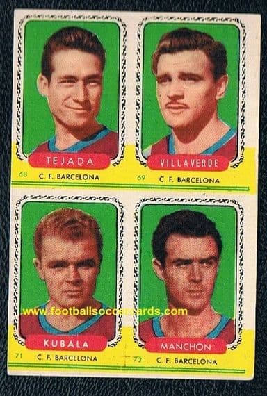 1955 Bruguera quarto uncut Barca Kubala