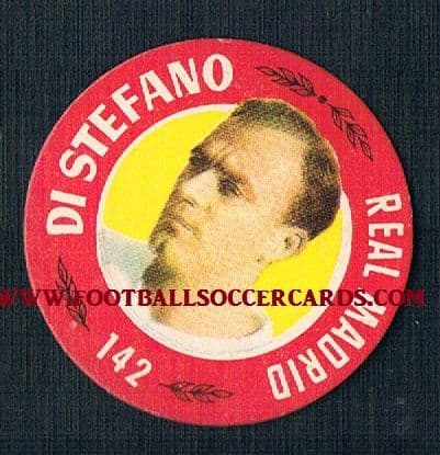 1955 di Stefano Real Madrid Flying Saucer card by Bruguera