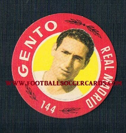 1955 Gento Real Madrid Flying Saucer card Bruguera