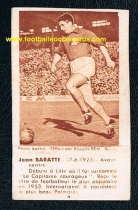 1955 Jean Baratte REM card France legend DIFFERENT VARIETY