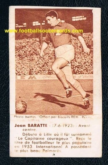 1955 Jean Baratte REM card France legend DIFFERENT VARIETY