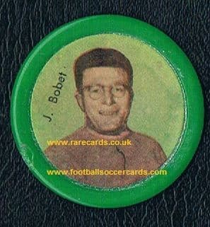 1955 Louison Bobet Italian pog, plastic outer cardstock inner, unusual rarity!