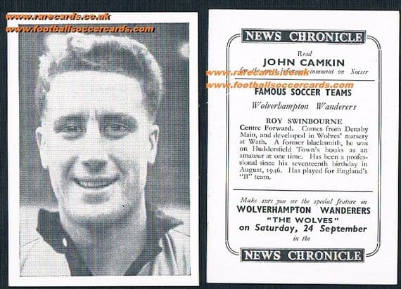 1955 Wolves News Chronicle Swinbourne