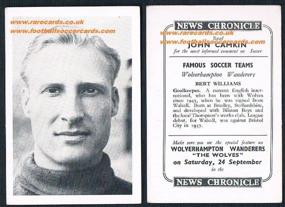 1955 Wolves News Chronicle Williams