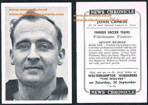 1955 Wolves News Chronicle Wilshaw