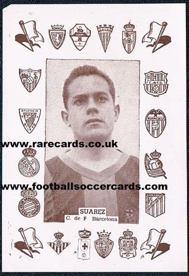 1956/7 Luis Suárez Barca plain back Rollan