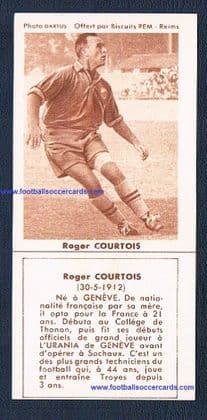 1956 Roger Courtois REM card France & Sochaux LEGEND type 1 - with LINE made of paper