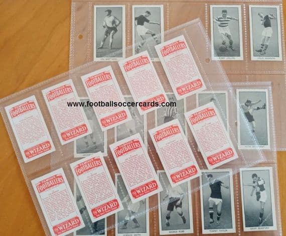 1956 set of 24 BARGAIN buy Famous Footballers orange back by Wizard Comic - see list below