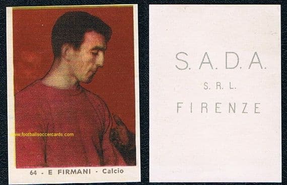 1957 -58 Eddie Firmani SADA gum card from Italy NASL USA LEGEND NY COSMOS