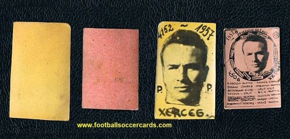 1957 Antun Herceg Partizan Belgrade & Yugoslavia goalscorer  x2 cards SOLD