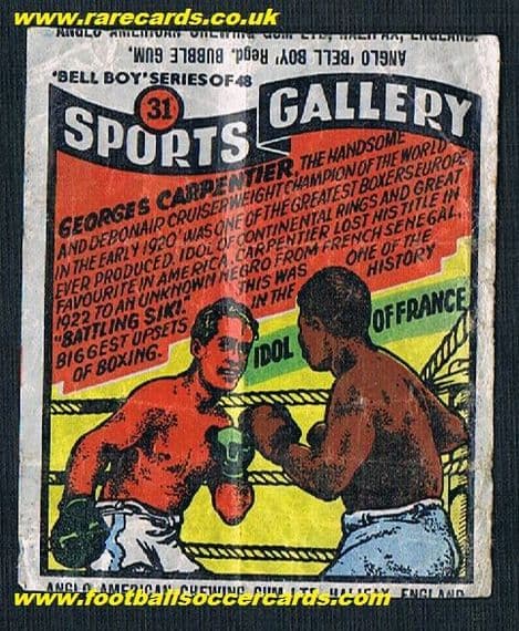 1957 boxer Carpentier Anglo Gum insert