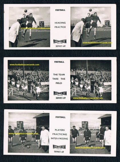 1957 Drake's Ducklings Chelsea Peter Brabrook possibly Jimmy Greaves 3 Vistascreen cards