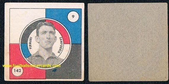 1957 Eddie Firmani VAV gum card SAMPDORIA Genoa NY COSMOS Southend TAMPA BAY Charlton Ath USA NASL