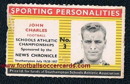 1957 John Charles Leeds United Juventus News Chronicle Southampton Schools stamp
