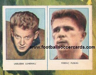 1957 Puskas original fully UNCUT pair still on fully uncut REKORD full cover