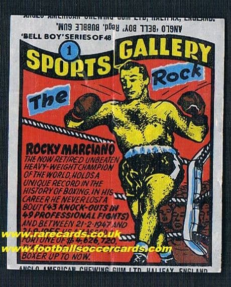 1957 Rocky Marciano Anglo Gum insert