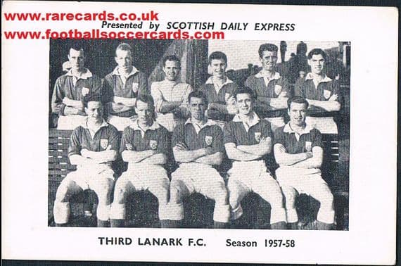 1957 Scots Daily Express Third Lanark