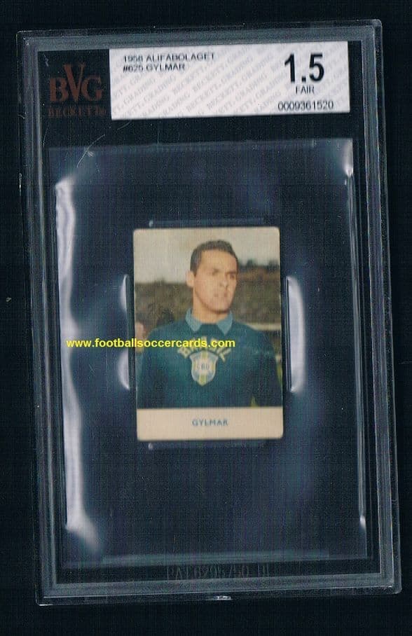 1958 Alifa Brazil GILMAR on a slabbed Alifa card from Sweden WC58 CLASSIC