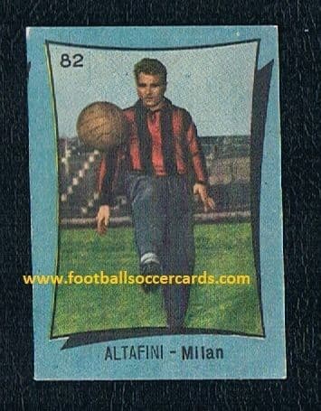 1958 Altafini ( Mazzola ) AC MILAN rookie card of x3 Golden Boot Winnby Nannina #82 action