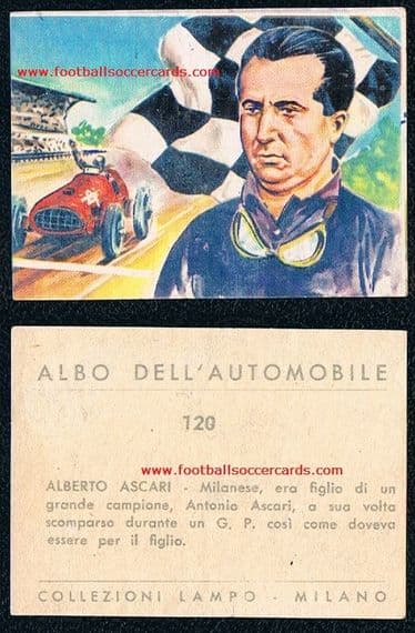 1958 Ascari LAMPO sticker from Italy F1 double World Champion HOF legend