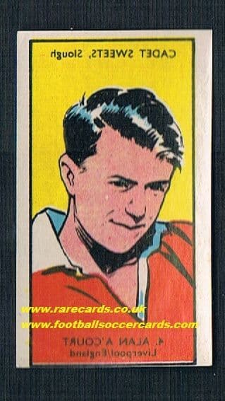 1958 Cadet transfer Alan A'Court Liverpool unused, as new