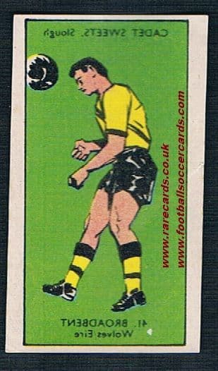 1958 Cadet transfer Peter Broadbent Wolves & Ireland