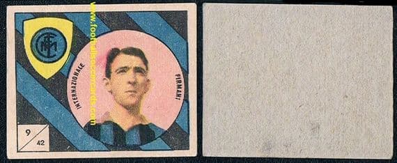 1958 Eddie Firmani VAV gum card INTER Genoa NY COSMOS Southend TAMPA BAY Charlton Ath Sampdoria NASL