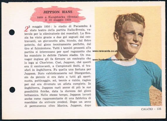 1958 Hans Jeppson fiche