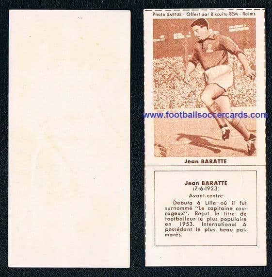 1958 Jean Baratte REM card from France type 2, paper, well cut as seen