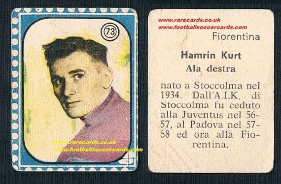 1958 Kurt Hamrin Cicogna Fiorentina