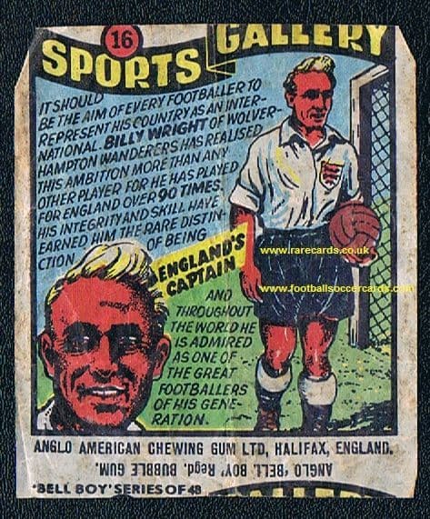 1958 Sports Gallery Billy Wright Bellboy
