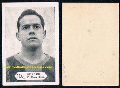 1958 SUAREZ Barca 10c Graficas Nilo Foto Futbol Spanish rarity