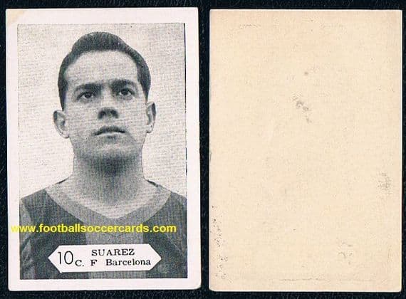 1958 SUAREZ Barca 10c Graficas Nilo Foto Futbol Spanish rarity