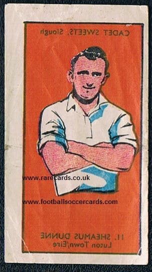 1958 transfer Cadet Seamus Dunne Luton