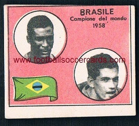 1958 VAV Garrincha & Didi UNUSED Italian gum card, clean back - on EB for 699!