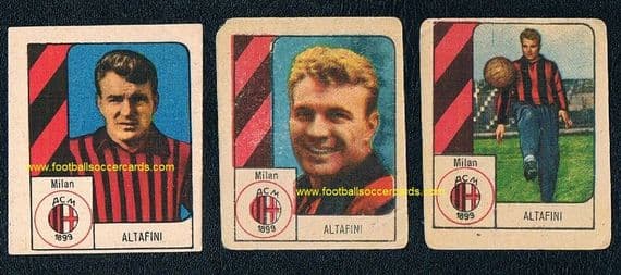 1959 -1960 Altafini 3 cards of the Triple Golden Boot WC58 legend 2 portraits 1 Action Nannina cards