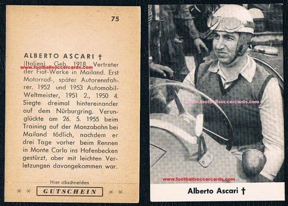 1959 -60 Ascari Gutschein gum card 75 Schumann WS Heinerle West Germany