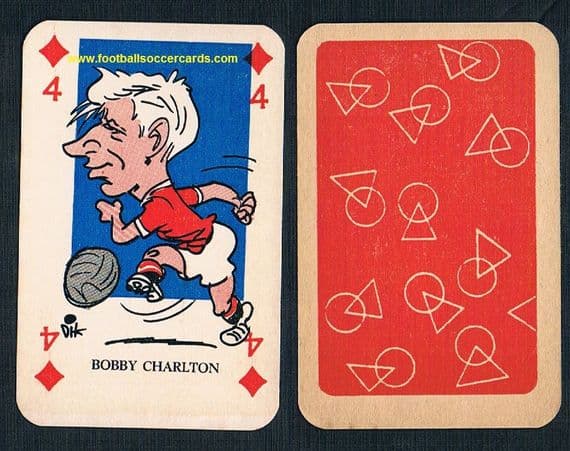 1959 -60 rookie card Bobby Charlton Man Utd Monty Gum playing card
