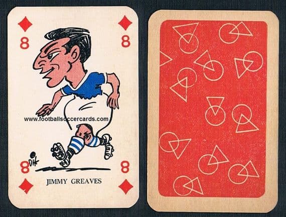 1959 -60 rookie card Jimmy Greaves Chelsea Monty Gum playing card