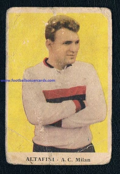 1959 Altafini ( Mazzola of Brazil ) MILAN very rare card ATD Alba Tortona
