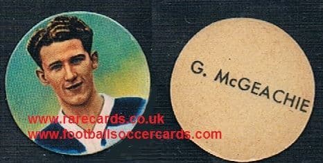 1959 Dundee George McGeachie Raith Stenhousemuir Ferrero chocolates card