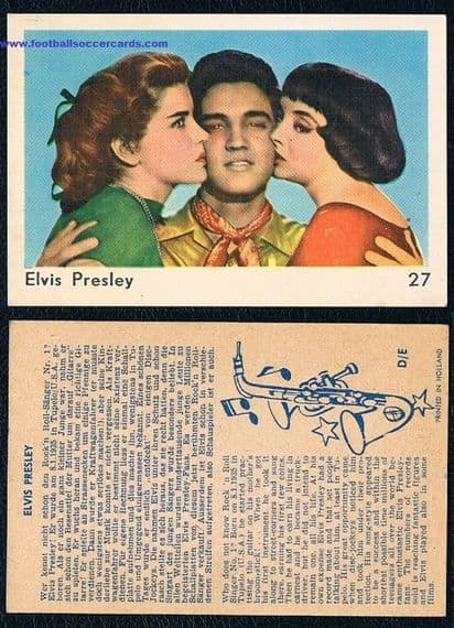 1959 Elvis Maple Leaf gum card of Elvis with girls in King Creole - see supporting pic!