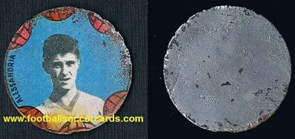1959 His rarest rookie card Gianni Rivera Alessandria x4 rarer than the VAV card, a VAV metal disc!